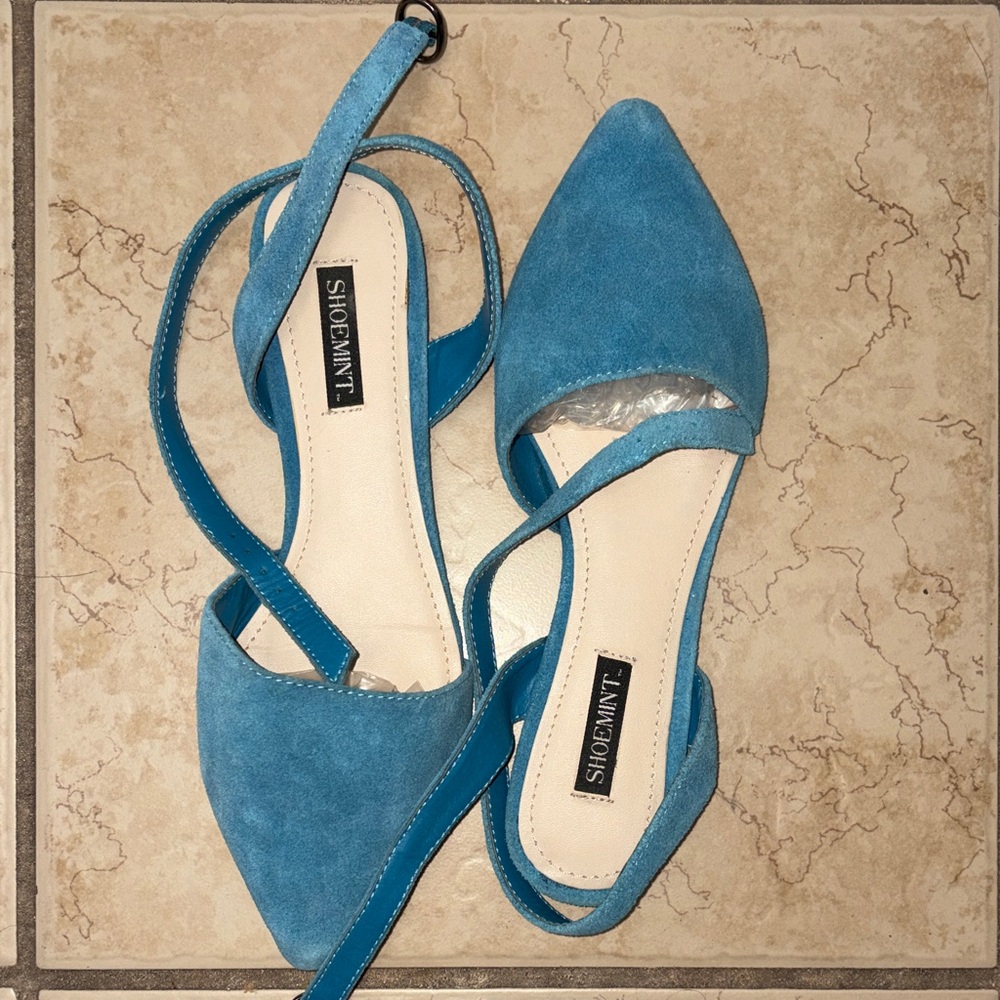 Shoemint Teal Suede Flats